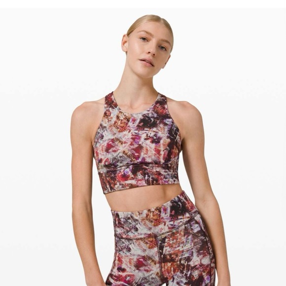 lululemon athletica Other - Lululemon Wunder Train Long-Line Bra, C/D Cups, Urbantricity Multi Pink | Size 4